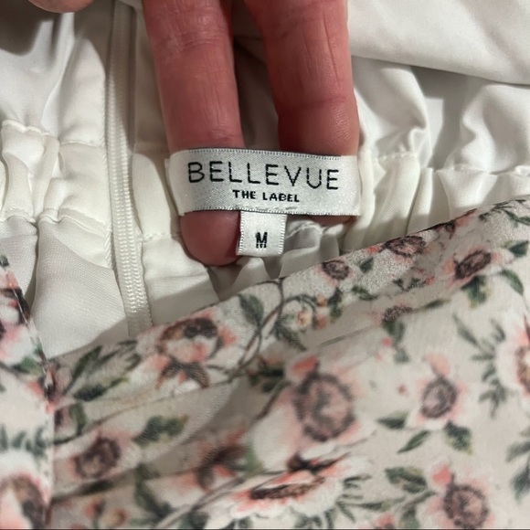 Bellevue Floral Tiered Maxi Dress Size Medium Ruffle Sleeveless Boho Cottagecore - Picture 7 of 9